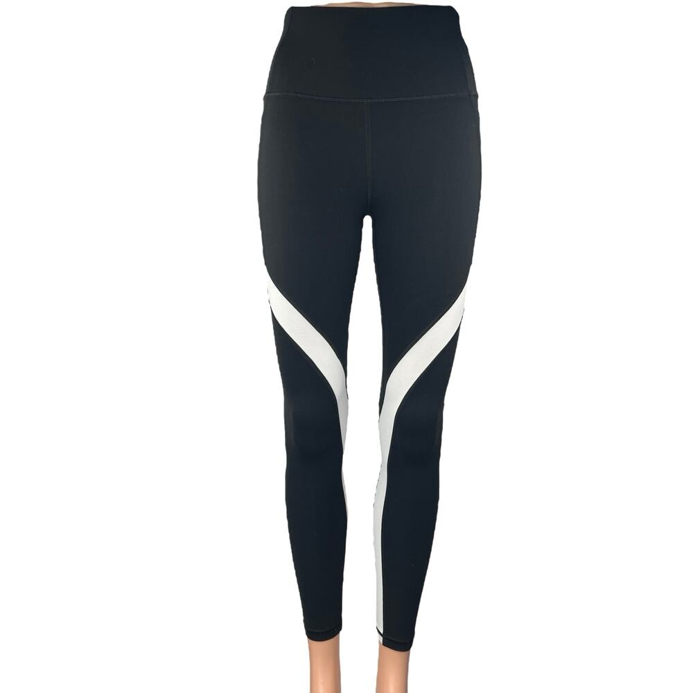 Athleta Salutation Stash Pocket 7/8 Tight Black Colorblock Leggings Pants XXS